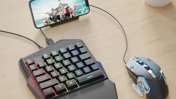 X2 Mobile Phone One Hand Gaming Keyboard and Mouse