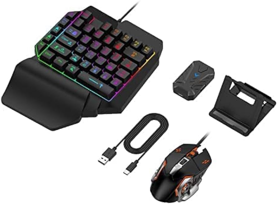 X2 Mobile Phone One Hand Gaming Keyboard and Mouse